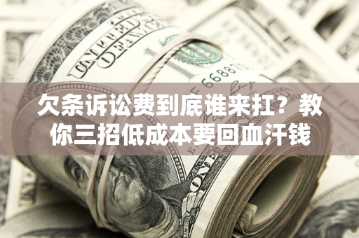 济南欠条诉讼费到底谁来扛？教你三招低成本要回血汗钱